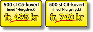 Billiga kuvert med tryck till ditt företag eller din förening