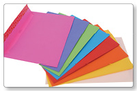 Färgade kuvert med eller utan tryck
