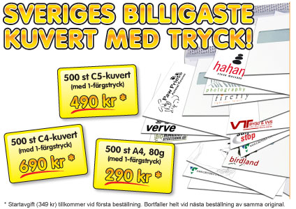 Sveriges billigaste kuvert!